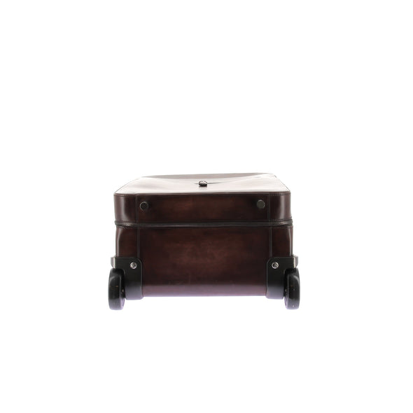 Valise en cuir marron