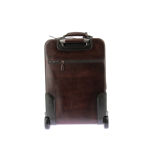 Valise en cuir marron