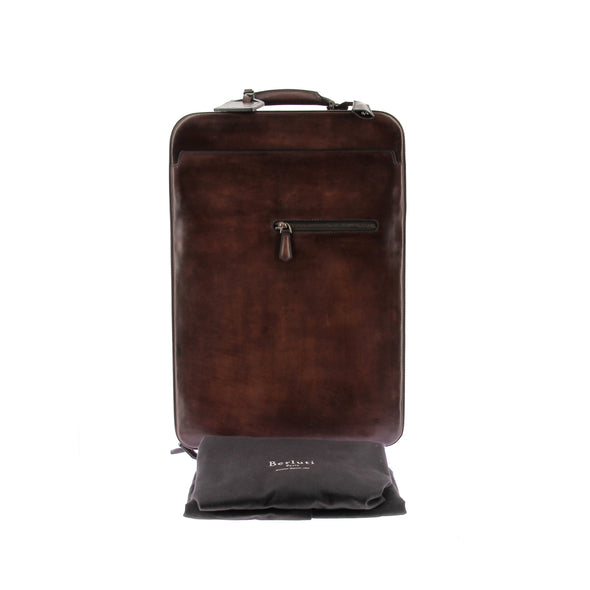 Valise en cuir marron