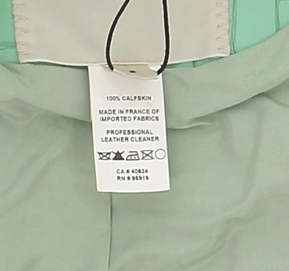 Veste en cuir embossée croco