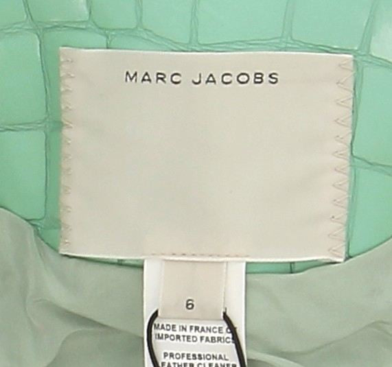 Veste en cuir embossée croco