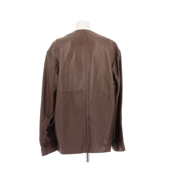 Veste en cuir marron "Atalia"