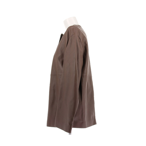 Veste en cuir marron "Atalia"