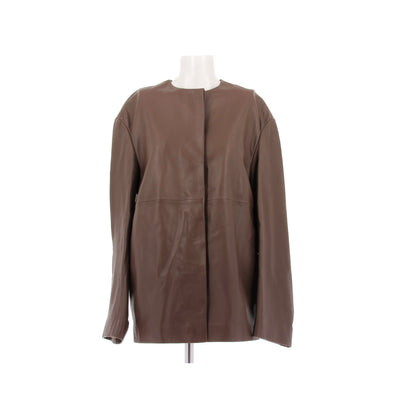 Veste en cuir marron "Atalia"