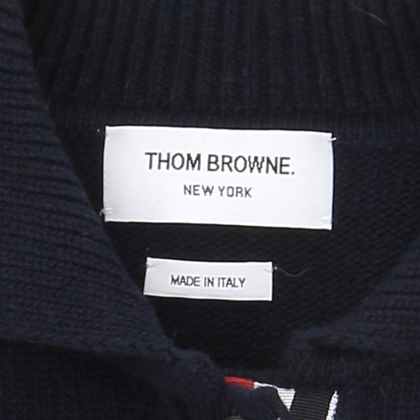 Cardigan marine en laine merino