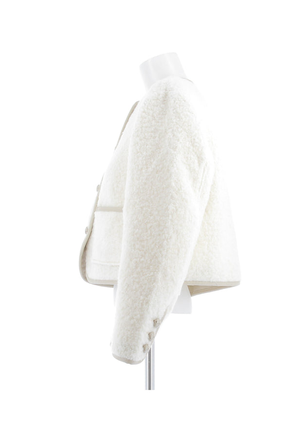 Veste en laine blanche