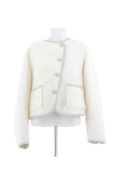 Veste en laine blanche
