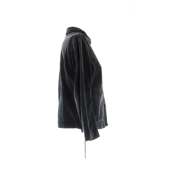 Veste marine en velours côtelée