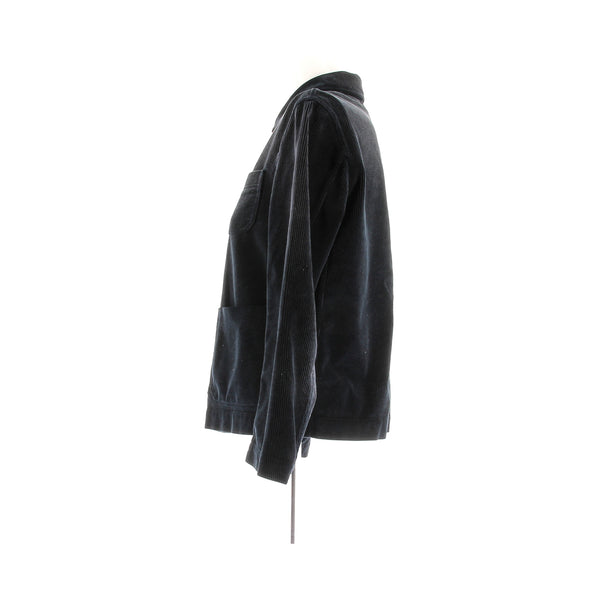 Veste marine en velours côtelée