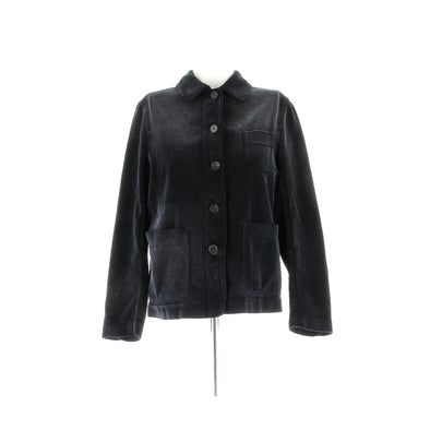 Veste marine en velours côtelée