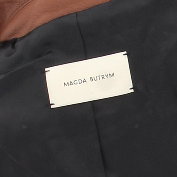 Veste en cuir marron