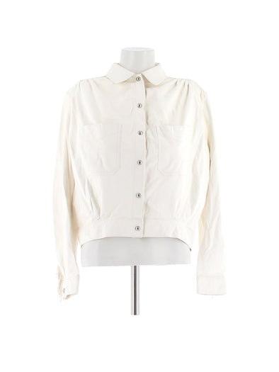 Chemise en cuir écrue