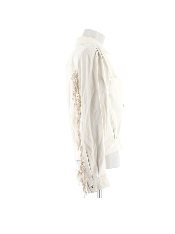 Chemise en cuir écrue