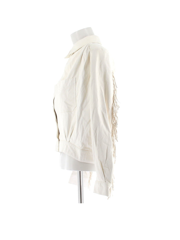 Chemise en cuir écrue