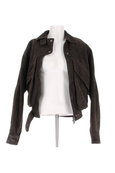 Veste en daim marron