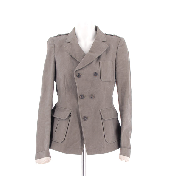 Veste en jean kaki
