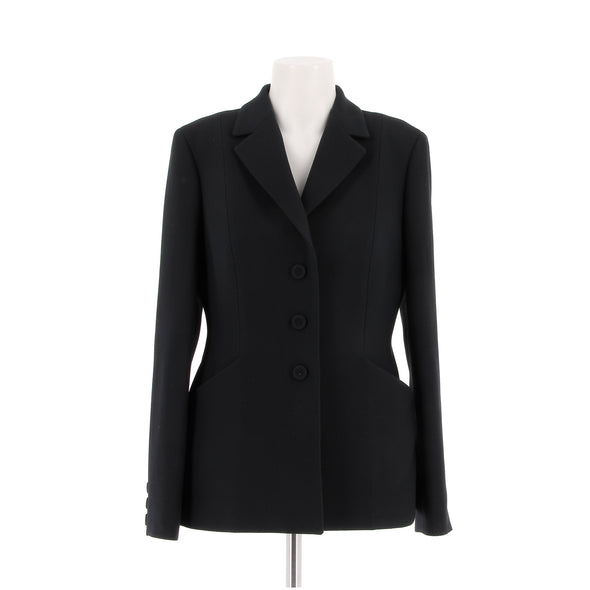 Veste "Bar"de tailleur en laine noire