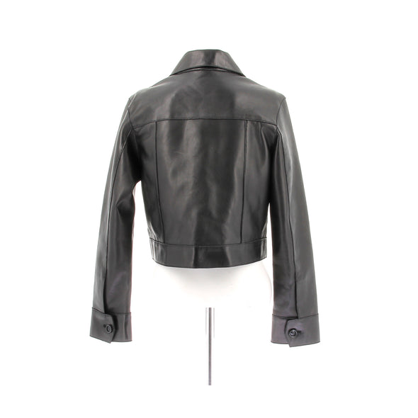 Veste noire en cuir