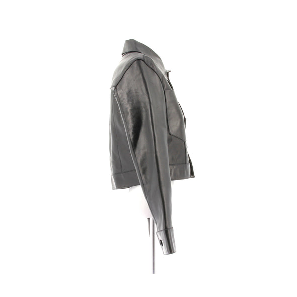 Veste noire en cuir