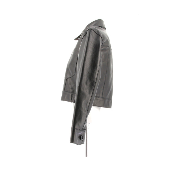 Veste noire en cuir