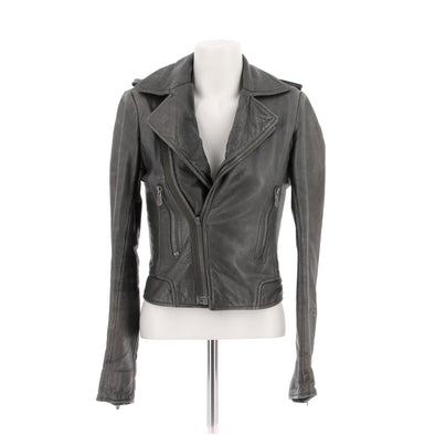 Blouson en cuir noir