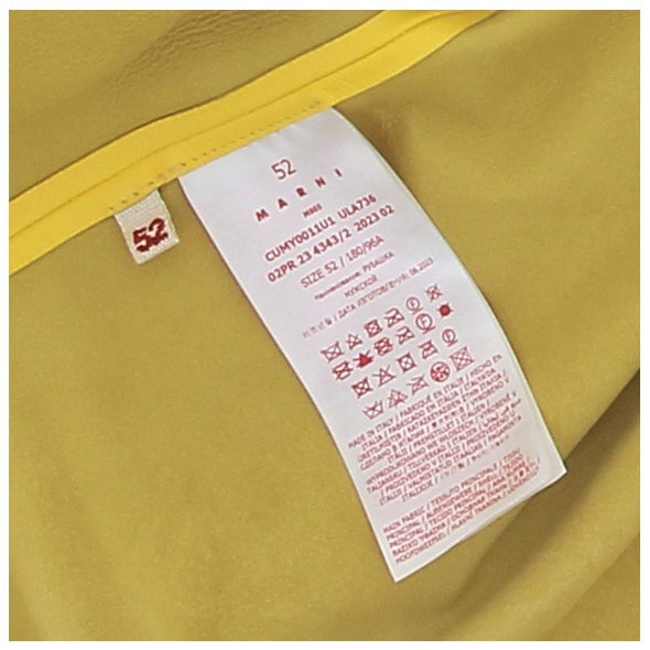 Veste en cuir jaune