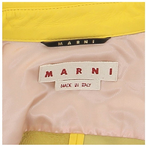 Veste en cuir jaune