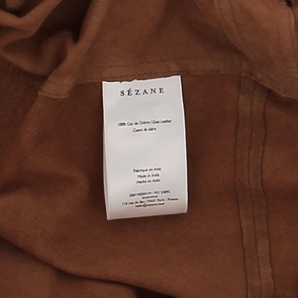 Veste en daim camel