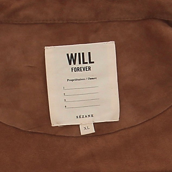 Veste en daim camel