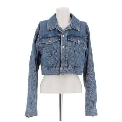 Veste crop en denim