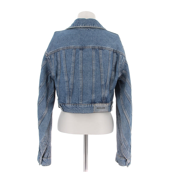 Veste crop en denim