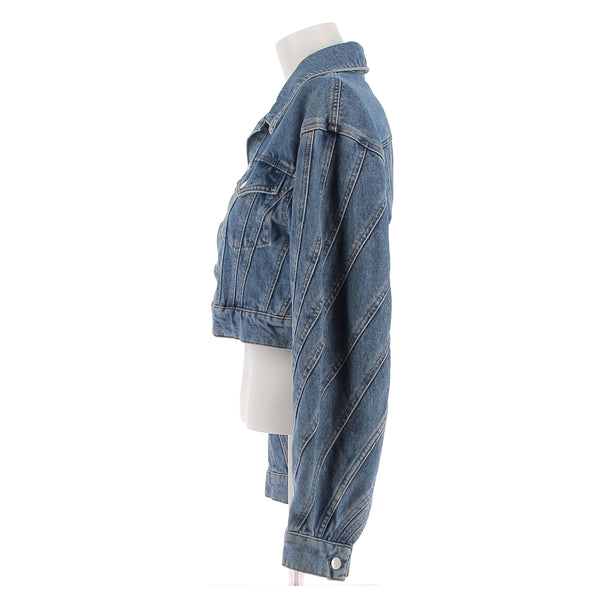 Veste crop en denim