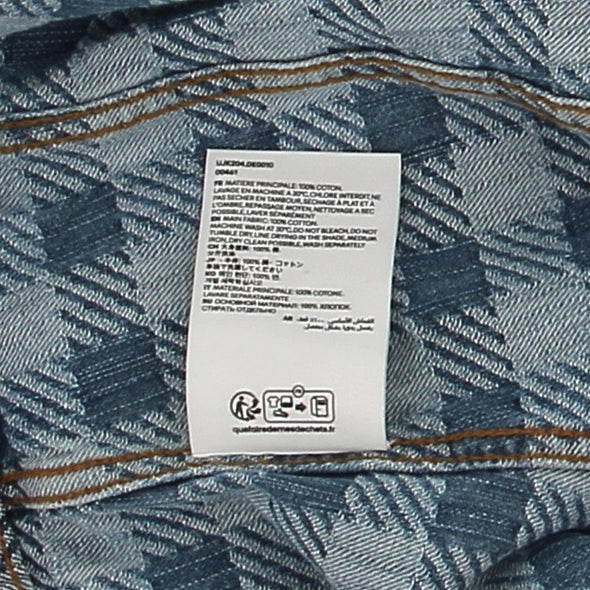 Veste en denim à carreaux