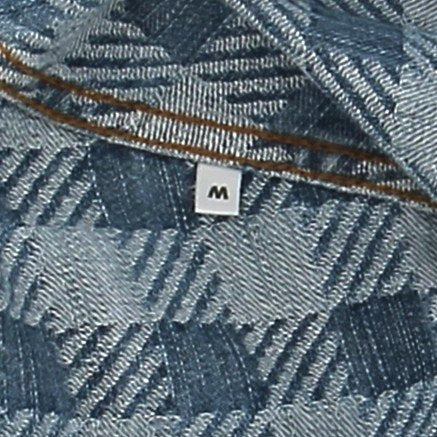 Veste en denim à carreaux