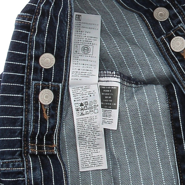 Veste en denim à rayures