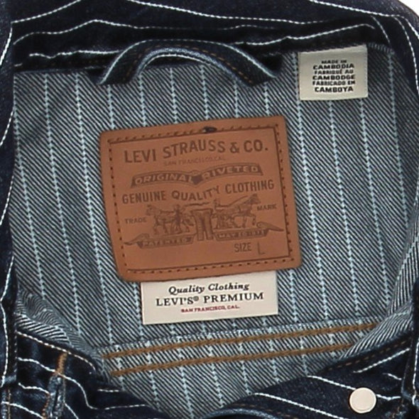 Veste en denim à rayures
