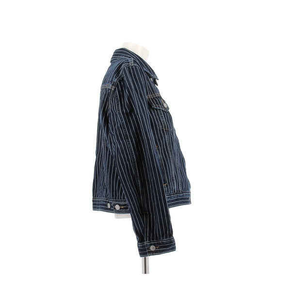 Veste en denim à rayures