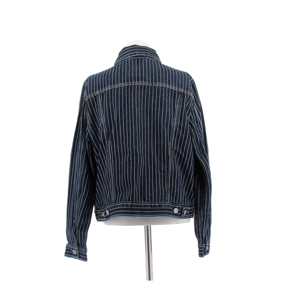 Veste en denim à rayures
