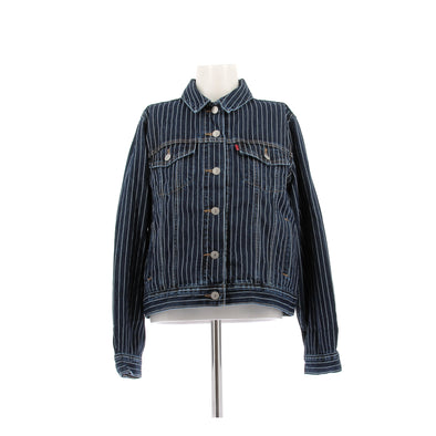 Veste en denim à rayures