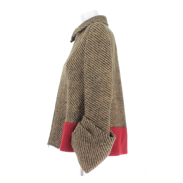 Veste en laine bicolore