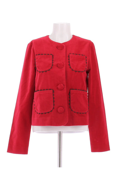 Veste en velours rouge