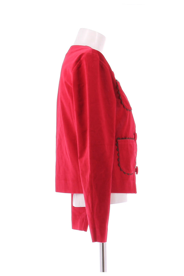 Veste en velours rouge