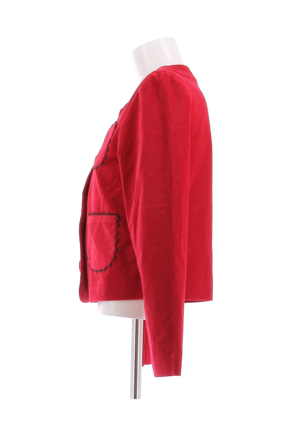 Veste en velours rouge