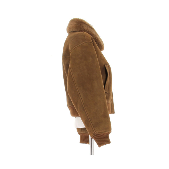 Veste en peau retournée