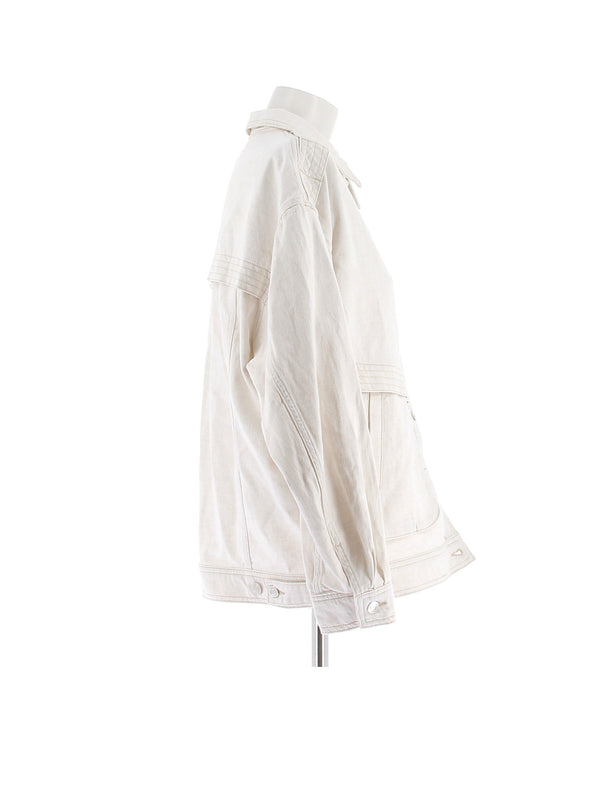 Veste en denim crème