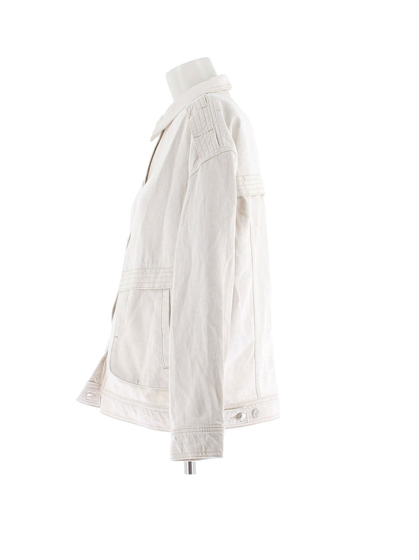 Veste en denim crème