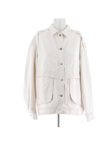 Veste en denim crème
