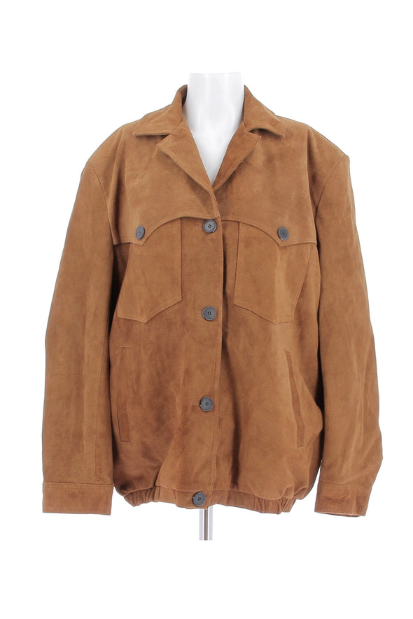 Veste en daim marron