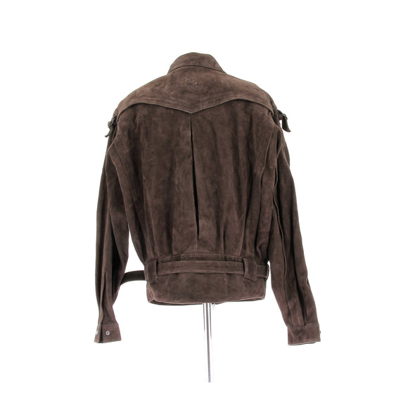 Veste en daim marron