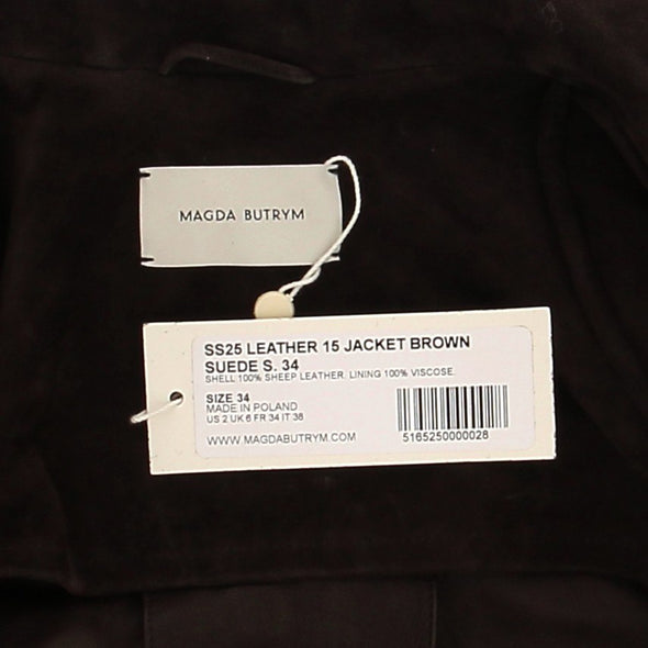 Veste en daim marron